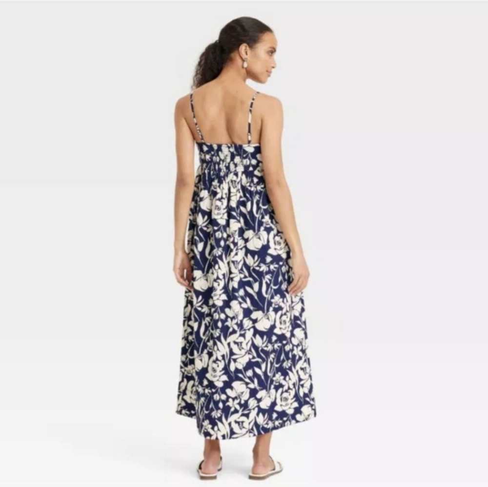 A New Day Dress Blue and White Sundress Maxi Size XS - Picture 2 of 6